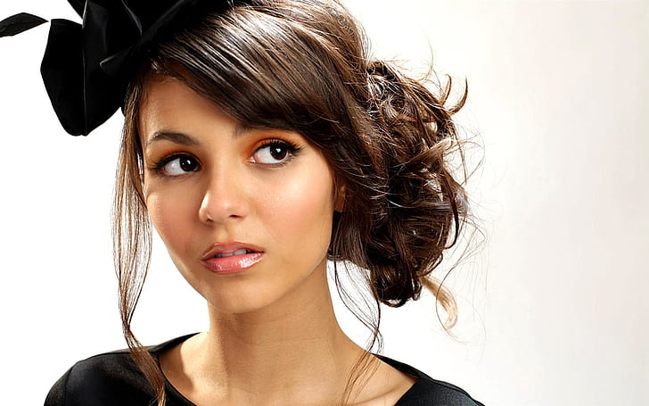 Fashion girl, face, hairstyle, HD wallpaper