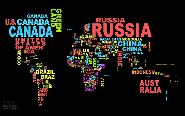 world, black, world map, word clouds, typography, countries, HD wallpaper