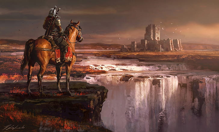 Video Game Art, fantasy art, video games, Geralt of Rivia, The Witcher 3: Wild Hunt