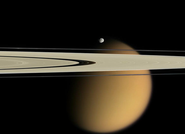 Hd Wallpaper 2745x00 Cassini Epimetheus Rings Saturn 039 S Titan Wallpaper Flare