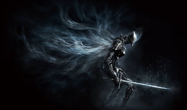 animated character holding sword wallpaper, game, knight, games
