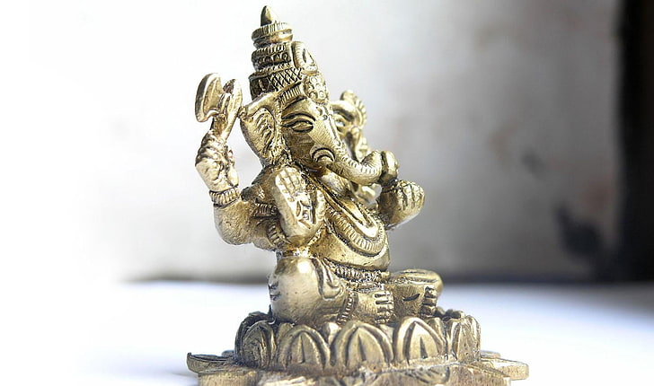 Lord Vinayaka Statue, Lord Ganesha figurine, God, sculpture, art and craft, HD wallpaper