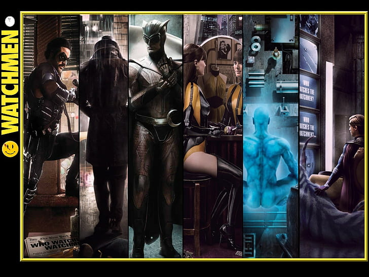 Watchmen, Silk Spectre, The Comedian, Ozymandias, Nite Owl