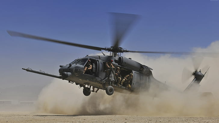 Sikorsky UH-60 Black Hawk, helicopter, U.S. Air Force, HD wallpaper