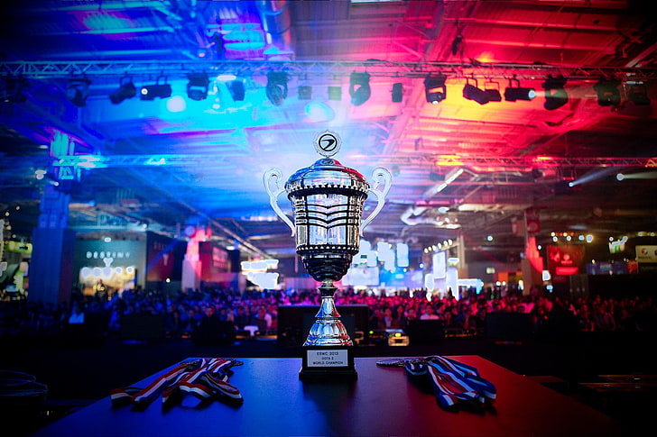 HD wallpaper: silver-colored trophy, e-sports, Electronic Sports World Cup  | Wallpaper Flare