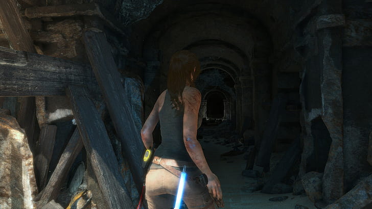 Rise of the Tomb Raider, Lara Croft, scars, rear view, HD wallpaper