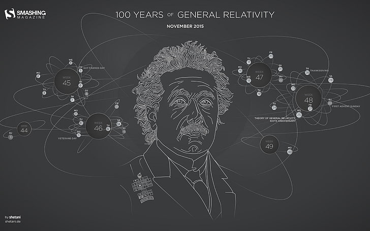 HD wallpaper: 100 Years Of General Relativity-November 2015 Cale.., Albert  Einstein illustration | Wallpaper Flare