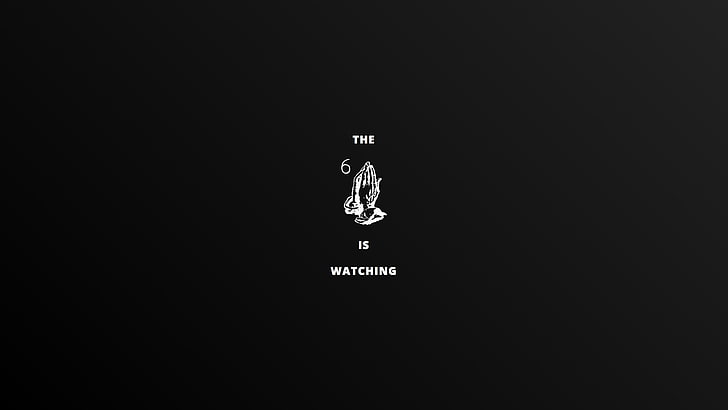 The is watching text, hip hop, simple background, OVO, OVOXO, HD wallpaper