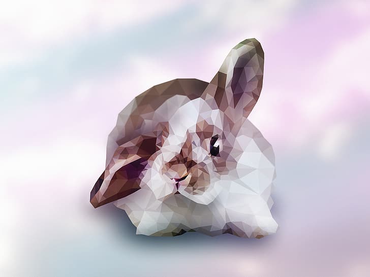 Rabbits low poly animals digital art 1080P, 2K, 4K, 5K HD wallpapers free  download | Wallpaper Flare