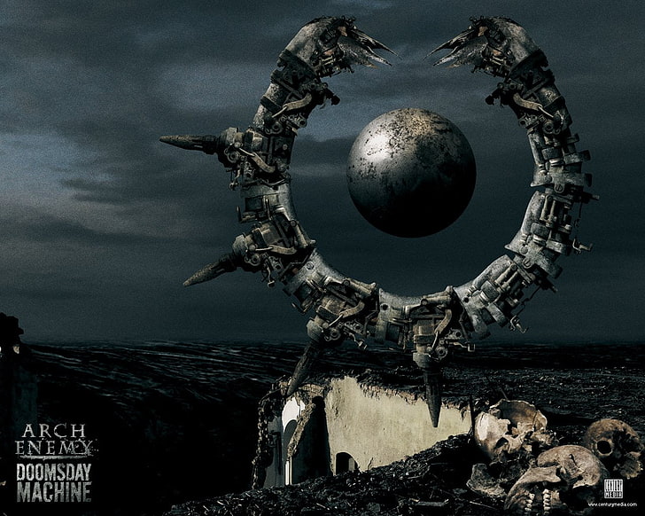 Arch Enemy Doomsday Machine digital wallpaper, Band (Music), sky