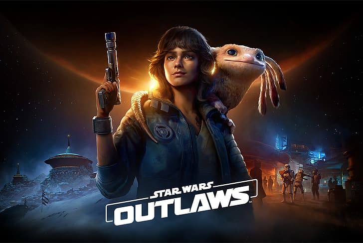 HD wallpaper: StarWars Outlaws, Star Wars, video game animals, video ...