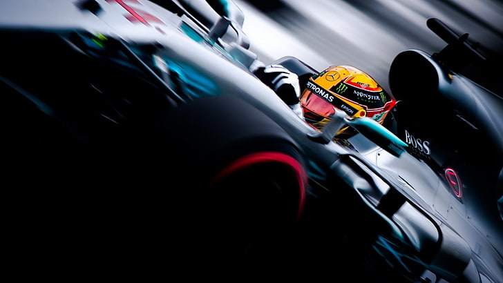 black and red corded gaming mouse, Lewis Hamilton, Formula 1, HD wallpaper