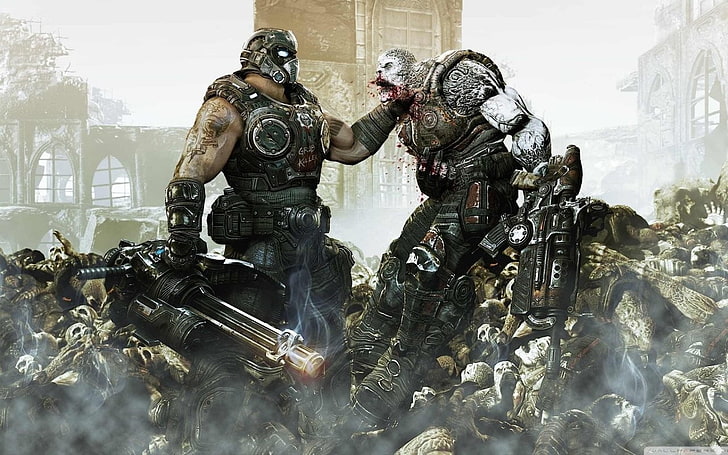 Gear of Wars 3 Horde illustration, Gears of War, video games, HD wallpaper