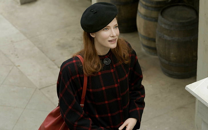 Women, Cate Blanchett, Movies, The Curious Case of Benjamin Button, women's red and black plaid coat, HD wallpaper