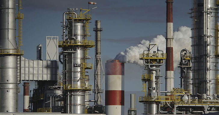 air pollution, chimey, industry, oil industry, refinery, smoke
