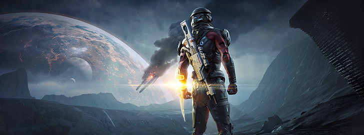Mass Effect Andromeda 2017 video game, soldier digital wallpaper