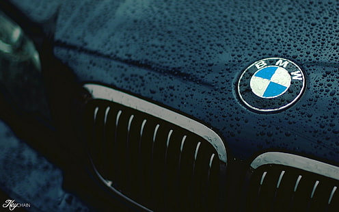 HD wallpaper: car, BMW, closeup, logo, black, water drops, wet, cyan, macro  | Wallpaper Flare