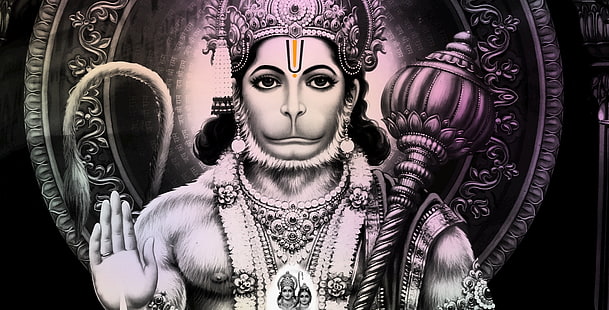 Hanuman In Black Smoke Background Hanuman, HD wallpaper | Peakpx