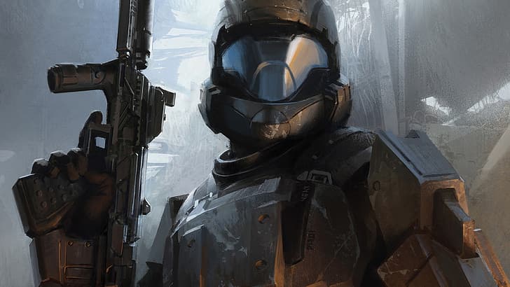 Halo 3: ODST, video game art, HD wallpaper