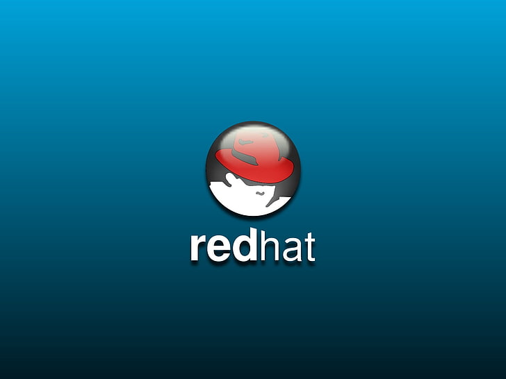 black and red LED light, Linux, Red Hat, communication, sign, HD wallpaper