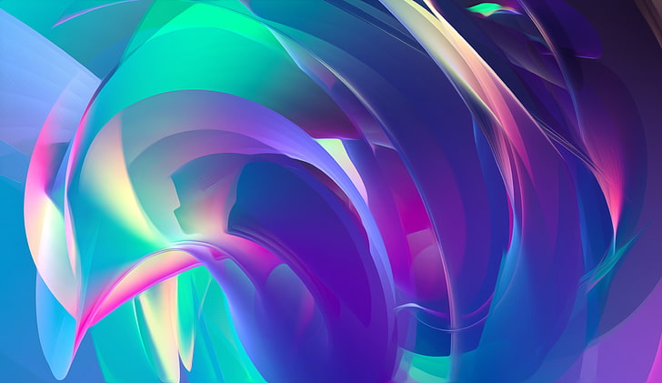 abstract, 3D, shapes, digital art, multi colored, backgrounds