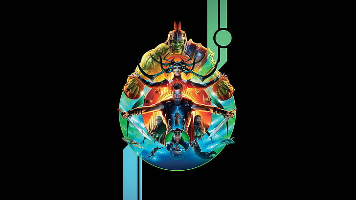 The Avengers digital wallpaper, Thor : Ragnarok, Hulk, Hela