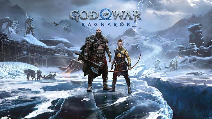 HD wallpaper: God of War Ragnarök, Kratos, video games, artwork,  PlayStation | Wallpaper Flare