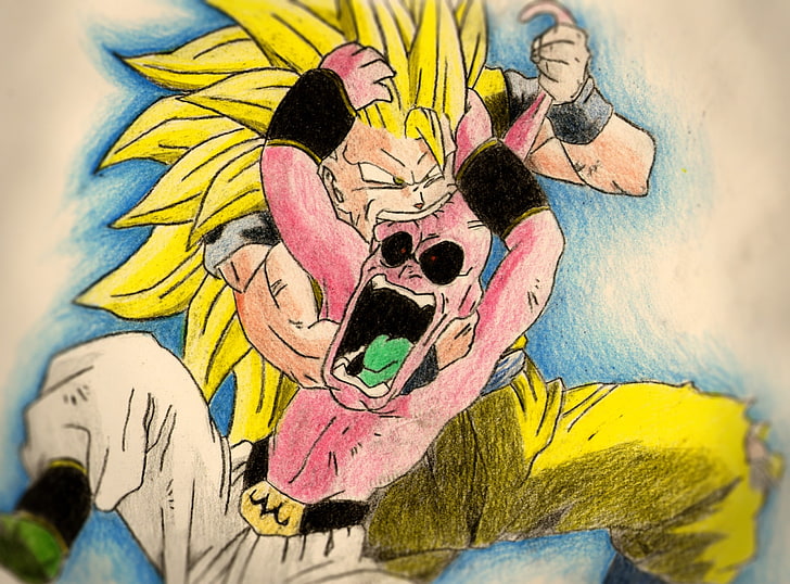  HD wallpaper Goku vs Boo, Dragon Ball Z Majin Bu clip art, Artístico y Dibujos