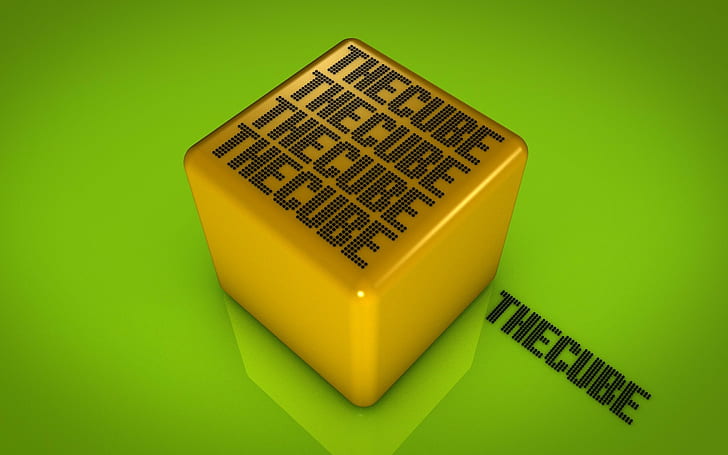 Cube, Surface, Label, finance, colored background, green color