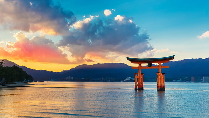 Religious, Itsukushima Gate, Japan, Torii, HD wallpaper
