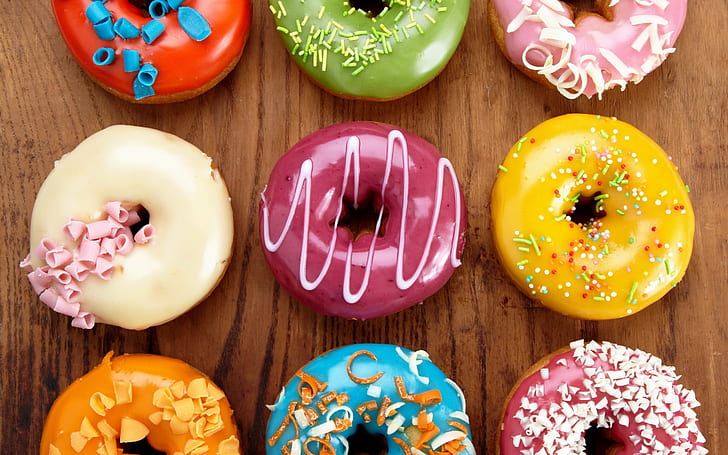 Glazed Donuts, food, sweet, dessert, HD wallpaper