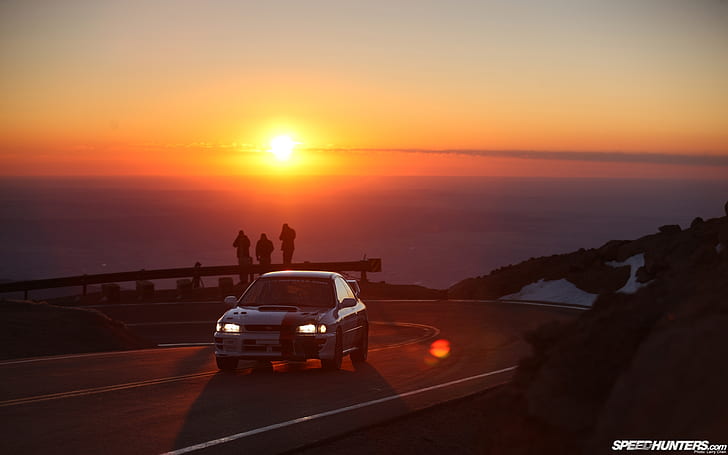 Pikes Peak Subaru Impreza WRX Sunset HD, cars, HD wallpaper
