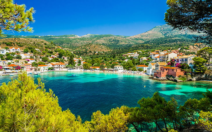Gulf Of Assos On The Island Kefalonia In Greece Beautiful Desktop Hd Wallpaper For Pc Tablet And Mobile 5200×3250