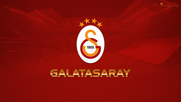 1905 Galatasaray logo, Galatasaray S.K., lion, soccer, soccer clubs, HD wallpaper