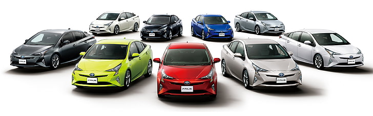 Toyota Prius, car, vehicle, electric car, dual monitors, multiple display, HD wallpaper