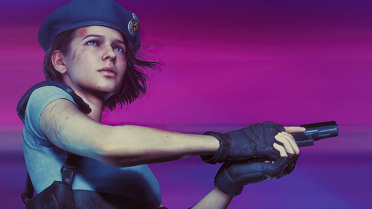 Jill Valentine, Resident Evil 3 Remake, video games, 4K, S.T.A.R.S