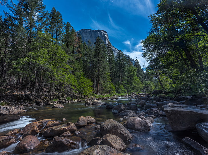 Merced River, El Capitan, Yosemite National..., United States, HD wallpaper