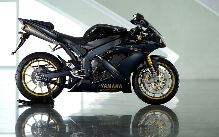 black vehicles motorbikes yamaha r1 yamaha r15 2560x1600  Motorcycles Yamaha HD Art