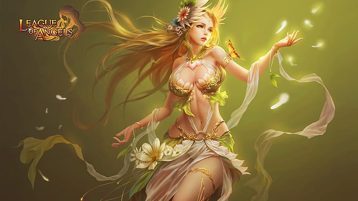 League of Angels-characters-Beauty Girl-Sylvia and nature-Desktop Background-1920×1080, HD wallpaper