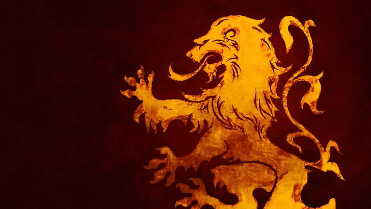 A Song of Ice and Fire, Game of Thrones, House Lannister, lion, HD wallpaper