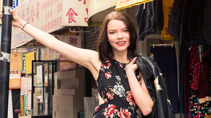 Anya Taylor-Joy , actress, smiling, one person, retail, young adult