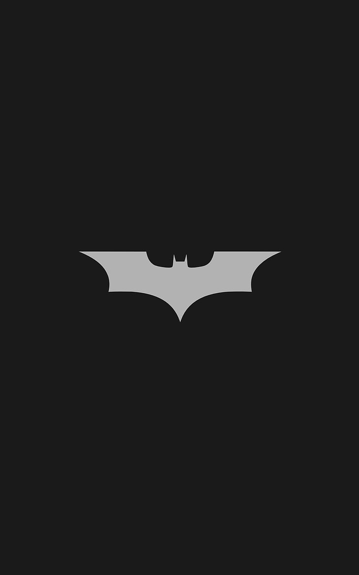 Batman logo, minimalism, portrait display, silhouette, copy space