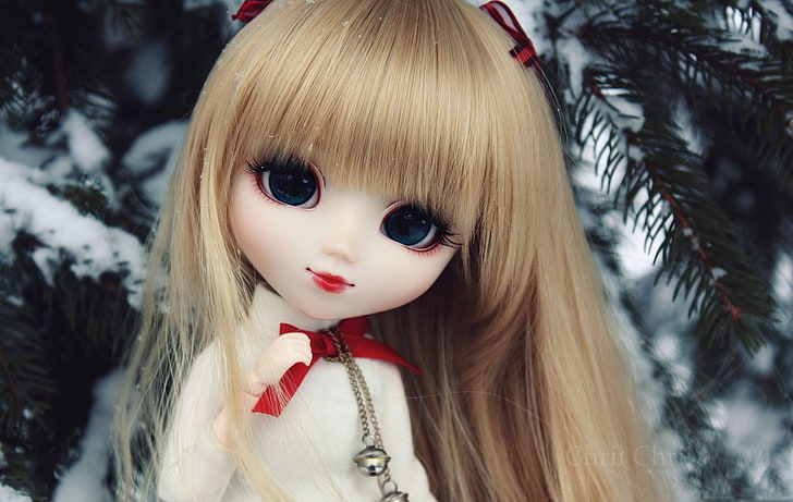 1024x600px | free download | HD wallpaper: winter, toy, doll, tree, bangs.  Rus | Wallpaper Flare