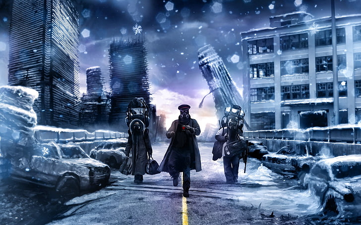game illustration, snow, winter, digital art, Romantically Apocalyptic, HD wallpaper