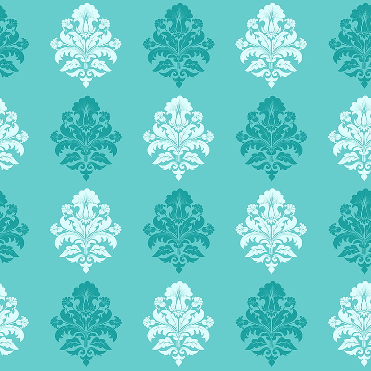 vector, background, pattern, classica, seamless, damask, HD wallpaper
