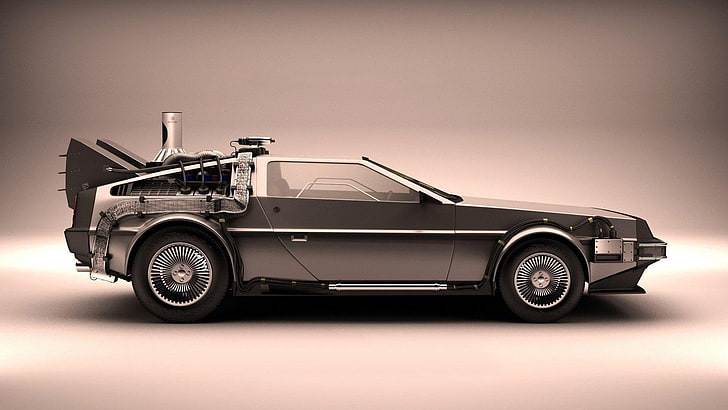 DeLorean, car, Back to the Future, movies, transportation, mode of transportation, HD wallpaper