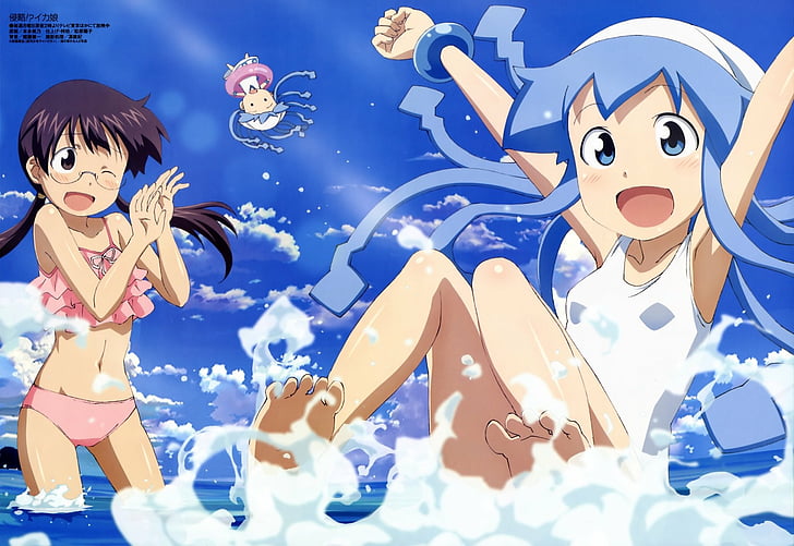Anime, Squid Girl, Ika Musume, HD wallpaper