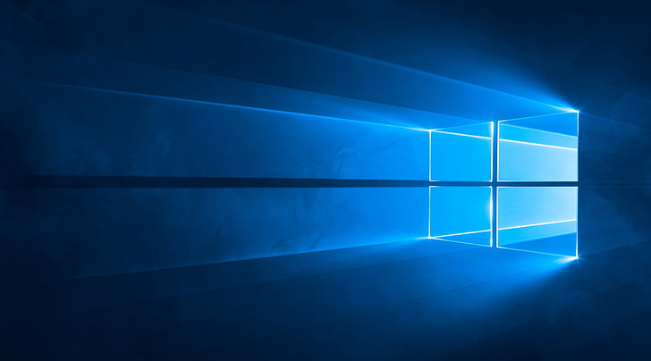 Windows 10 Hero 4K, Windows logo, blue, backgrounds, light - natural phenomenon HD wallpaper