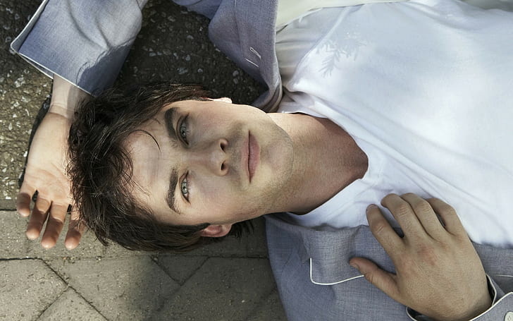 Ian somerhalder, Man, Celebrity, Brunette, Lying, lying down, HD wallpaper