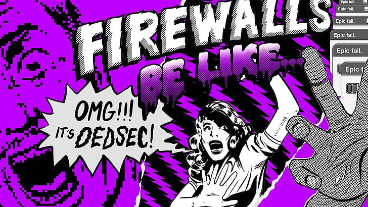 Firewalls Be Like illustration, Watch_Dogs, Watch_Dogs 2, DEDSEC, HD wallpaper